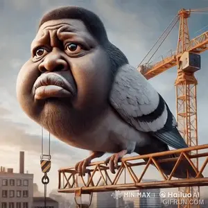 A Cartoon Of A Man Holding A Pigeon With The Website Gifrun.Com Underneath