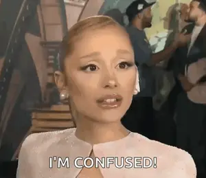 Ariana Grande Is Making A Funny Face And Saying `` I 'M Confused ! ''