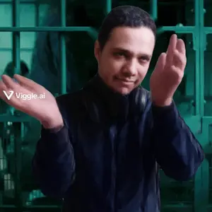 A Man In A Black Jacket Is Giving The Middle Finger With A Viggle.Ai Logo In The Corner