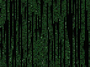 A Matrix Background With Lots Of Green Numbers And Symbols