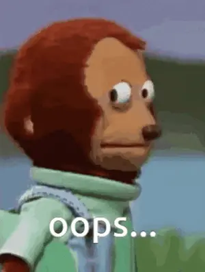 A Stuffed Monkey With A Backpack Is Looking At The Camera And Says Oops .