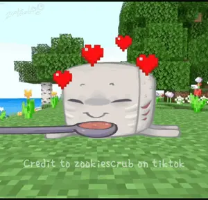 A Drawing Of A Whale With Hearts On Its Head And A Spoon In Its Mouth With The Caption Credit To Zookiescrub On Tiktok