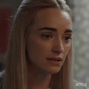 A Woman Says I 'M Begging You In Front Of A Netflix Logo