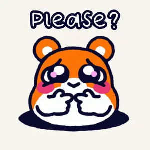 A Drawing Of A Hamster Saying Please