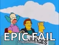 A Group Of Cartoon Characters Are Standing Under A Cloud With The Words Epic Fail Written On The Bottom