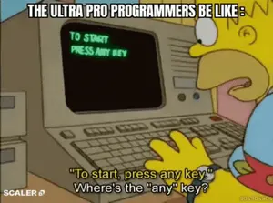A Cartoon Of Homer Simpson Typing On A Keyboard With The Words " The Ultra Pro Programmers Be Like " Above Him