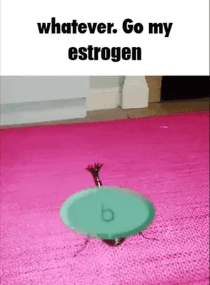 A Picture Of A Bug With The Words " Whatever Go My Estrogen "