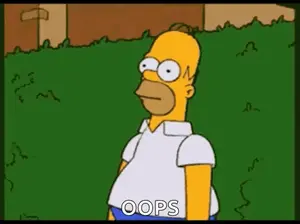 Homer Simpson From The Simpsons Is Standing In A Grassy Field And Says Oops .