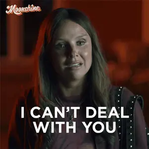 A Woman Says " I Can 'T Deal With You " In A Red Background