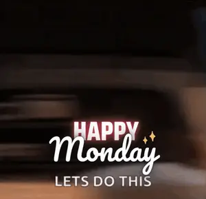 A Happy Monday Let 'S Do This Sign With A Blurry Background