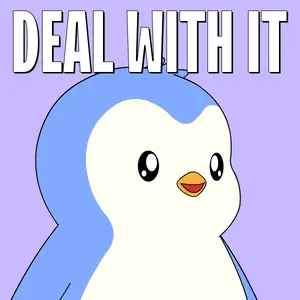 A Penguin Wearing Sunglasses With The Words Deal With It Above It