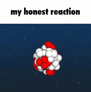 A Picture Of A Chemical Reaction With The Words " My Honest Reaction " Above It