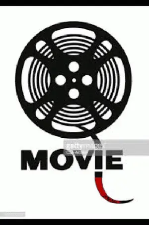 A Movie Poster With A Film Reel And The Word Movie On It