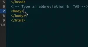 A Screen Shot Of A Program That Says Type An Abbreviation And Tab At The Top