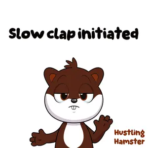 A Cartoon Of A Hamster With The Words Slow Clap Initiated On The Bottom