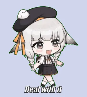 A Picture Of A Little Girl With The Words Deal With It Below Her